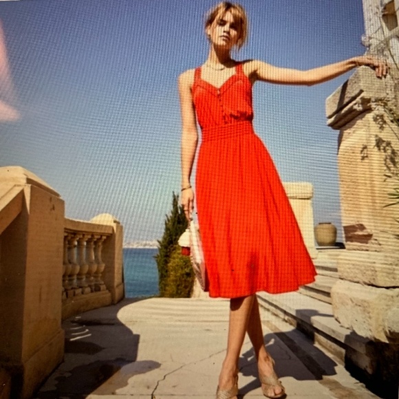 Sezane Dresses & Skirts - Sezane edition wedding red silk robe filippa dress